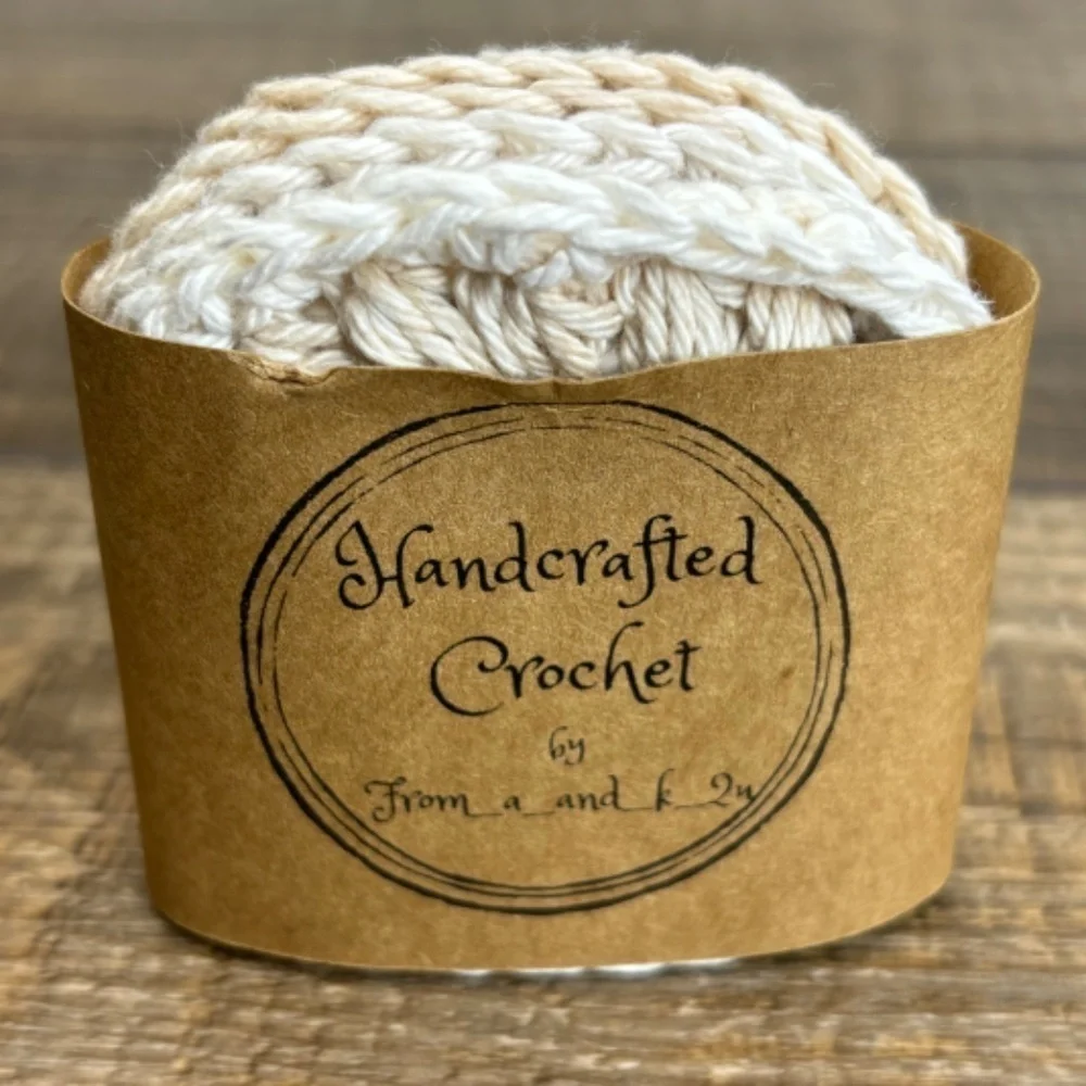 Handcrafted Crochet Face Cleaning‎ Round Scrubbies Set Cotton Yarn